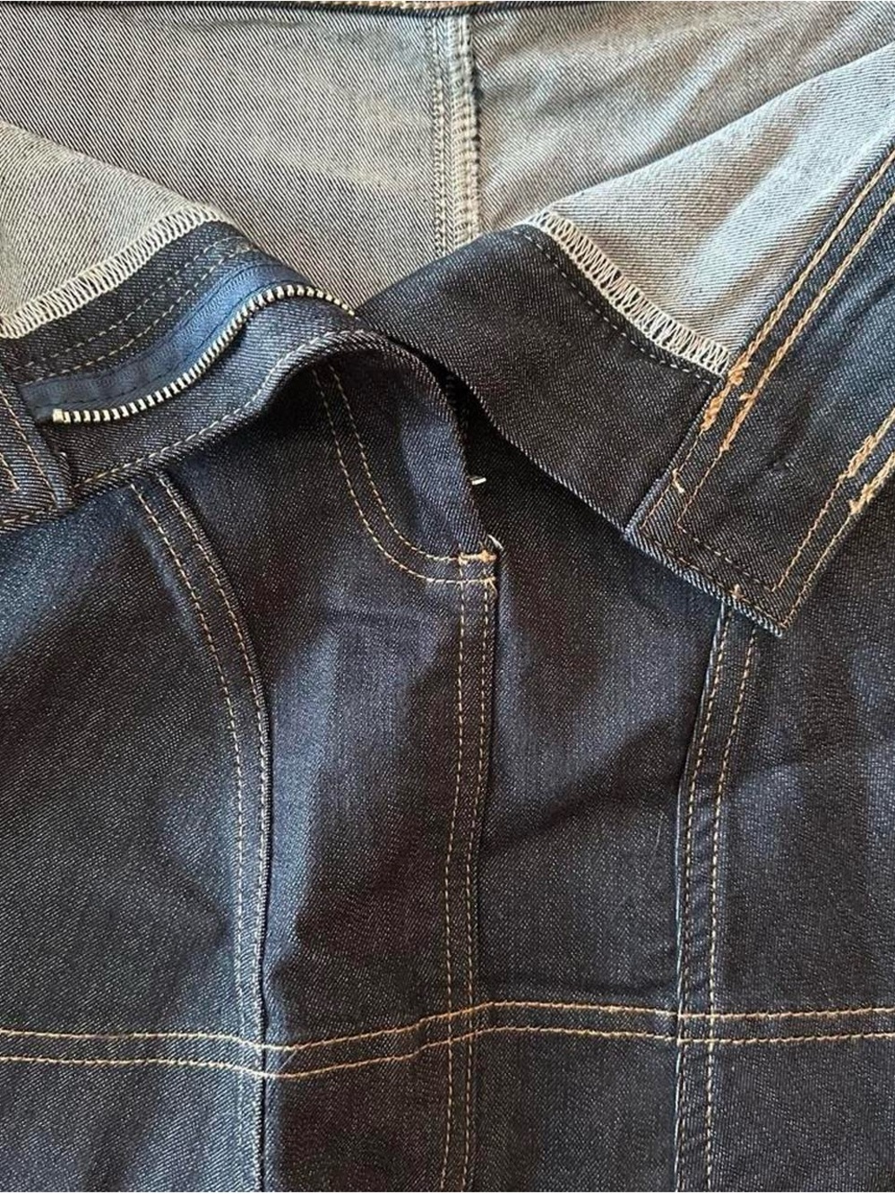 Pilcro Dark Indigo Denim Mini Skirt - Deep Blue - Picture 5 of 5